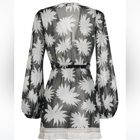 PatBo Dahlia Fringe Cover Up Robe Dress - Picture 5 of 11